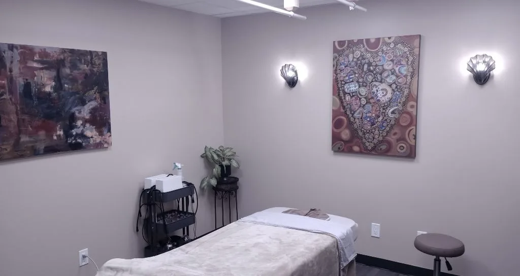 Bright treatment room at Healing Hands